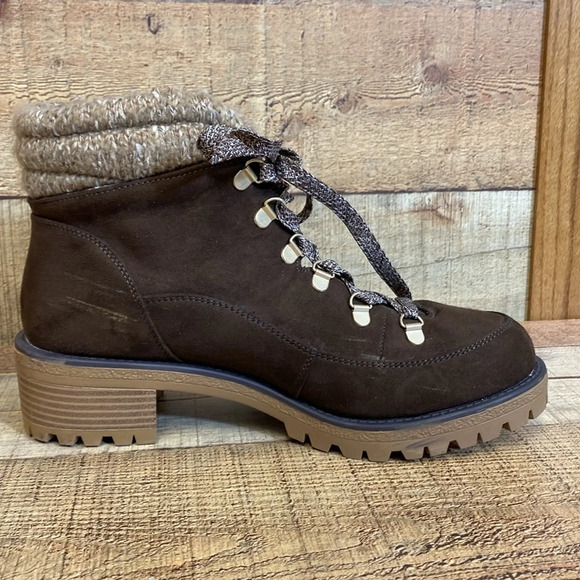 True Craft Markie Hiking Booties Womens Size 10 M Brown Tan Lace up Ankle Fabric - Picture 6 of 14